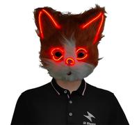 YIZITU Animale LED Light Up Full Face Peluche Animale Festa di Halloween Cosplay Costume Per Le Donne Uomini Regali Led Glowing Halloween