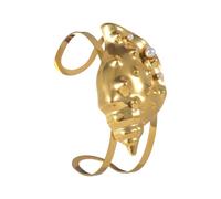 YIZITU Apribile Sea Star Shell Design Moda Aperto Elegante Acciaio Inossidabile Polso Accessorio Per Uso Quotidiano Marine Ispirato Bracciale In Acciaio Inox, Misura unica, come descritto