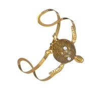 YIZITU Apribile Sea Star Shell Design Moda Aperto Elegante Acciaio Inossidabile Polso Accessorio Per Uso Quotidiano Marine Ispirato Bracciale In Acciaio Inox, Misura unica, come descritto