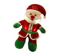 YIZITU Bambole di Babbo Natale cantando con musica che tiene la canzone di Natale farcito giocattolo cantando bambole di peluche per la bambola di festa