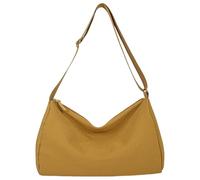 YIZITU Borsa a tracolla in nylon alla moda con borse a tracolla di grande capacità borsa a tracolla casual borsa cuscino per studentessa accessorio per la vita quotidiana, Giallo, One Size