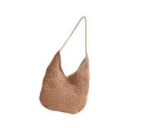 YIZITU Borsa a tracolla in tessuto floreale per vacanze spiaggia noi leggero e pratico borse a secchiello borsa per donne alla moda spiaggia vacanza essenziale, Colore caffè., One Size