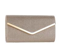 YIZITU Borsa da sera alla moda con tracolla a catena, adatta per feste e incontri sociali, borse da sera, Oro, One Size