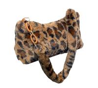 YIZITU Borsa per incontri da donna Borsa a tracolla con stampa leopardata Maniglia superiore Ascella in peluche Borsa a mano Autunno Inverno Ascelle Donne Autunno Inverno Ascella Stampa leopardo
