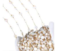 YIZITU Catena personalizzabile sfaccettata variopinta dell'acciaio inossidabile dell'accessorio della catena del tallone con le perle variopinte 1m per la fabbricazione