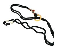 YIZITU Cintura in corda naturale con chiusura rotonda in vita fascia intrecciata a mano per donne abiti casual cintura in corda fatta a mano, Nero , Taglia unica