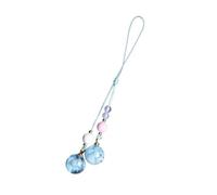 YIZITU Cinturino regolabile con nuvole blu, comodo ciondolo per telefono con effetto blu luminoso notturno, elegante ciondolo per telefono