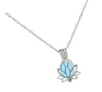 YIZITU Collana con ciondolo a forma di fiore di loto alla moda adatta per aggiungere mistero al tuo outfit da sera collana con ciondolo a forma di fiore, Misura unica, come descritto, come descritto