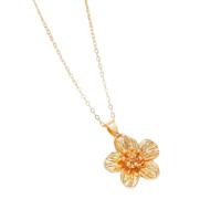 YIZITU Collana con ciondolo floreale alla moda, lunghezza regolabile, accessorio versatile per occasioni casual o formali, collana a goccia con petali piegati, da indossare tutti i giorni