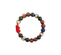 YIZITU Collana con perline a forma di animale fatta a mano, accessorio alla moda per attirare prosperità e successo amici e familiari, 12mm, come descritto