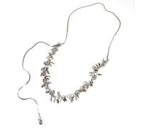 YIZITU Collana dallo stile semplice e moderno, con catena a serpente unica, alla moda, in acciaio e metallo, gioiello per donna