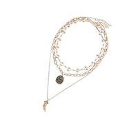 YIZITU Collana in lega a forma di peperoncino esagerato, con cristalli e strass, catena geometrica, stile vintage, gioielli moderni di ispirazione retrò