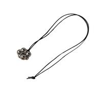 YIZITU Collana lunga stile coreano moderno, minimalista, con cordoncino nero, accessorio alla moda versatile per stratificare gioielli di tutti i giorni nordici, Misura unica, come descritto, come