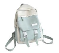 YIZITU Colore a contrasto Piccolo Zaino Per Le Donne Studente Schoolbag Fashion Travel Casual College Book Bag Zip Daypack Contrasto Colore Nylon Zaino, Verde chiaro
