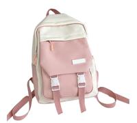 YIZITU Colore a contrasto Piccolo Zaino Per Le Donne Studente Schoolbag Fashion Travel Casual College Book Bag Zip Daypack Contrasto Colore Nylon Zaino, A