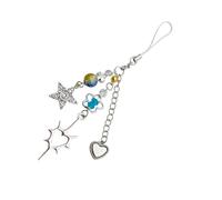 YIZITU Colorful Bead Phone Strap Handmade Cuore Crocifisso Fiore Perline Portachiavi Accessorio Unico Portafoglio E Borsa Gioielli Unico Cinturino Del Telefono Perline