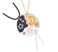 YIZITU Coppia A Tema Celestials Alla Set Collana Set Da Sun Moon Star Con Catena Estendibile Per Donne E Amanti Sun Moon Star Necklace