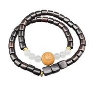 YIZITU Cordoncino Elastico Per Braccialetto Con Perline Buddiste a Doppio Realizzato a Mano Per La Meditazione Yoga Abbigliamento Quotidiano Regalo Spirituale Bracciale Yoga in Legno Fatto a Mano