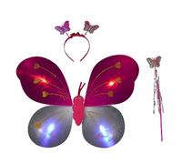 YIZITU Costume da fata da principessa per ragazza, include bacchetta magica da fata, fascia per feste di compleanno, costume da fata, set di costumi da fata, bacchetta da fata, bacchetta per le ali