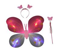 YIZITU Costume da fata da principessa per ragazza, include bacchetta magica da fata, fascia per feste di compleanno, costume da fata, set di costumi da fata, bacchetta da fata, bacchetta per le ali