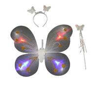 YIZITU Costume da fata da principessa per ragazza, include bacchetta magica da fata, fascia per feste di compleanno, costume da fata, set di costumi da fata, bacchetta da fata, bacchetta per le ali