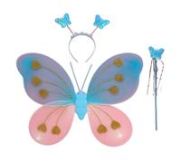 YIZITU Costume da fata da principessa per ragazza, include bacchetta magica da fata, fascia per feste di compleanno, costume da fata, set di costumi da fata, bacchetta da fata, bacchetta per le ali