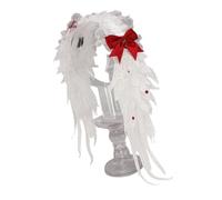 YIZITU Dark Series - Fascia per capelli con ali d'angelo, stile punk, decorazione in pizzo, per donne, adolescenti, ragazze, uso quotidiano, costume anime gotico