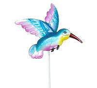 YIZITU Decorazione per esterni in metallo per uccelli colibrì Scultura Decorazione Regali di inaugurazione della casa per la decorazione del cortile Vasi di fiori Giardino Palo di arte