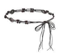 YIZITU Elegante catena in vita con perline con chiusura regolabile gioielli per il corpo per lo styling quotidiano caffè marrone perline cintura in vita per abiti, Caff, Taglia unica