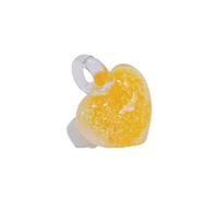 YIZITU Elegante ciondolo a forma di cuore alato in vetro fatto a mano per collana portachiavi decorazione borsa portachiavi catena telefono accessori unico ciondolo fatto a mano fascino, Misura unica