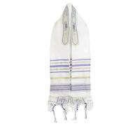 YIZITU Elegante sciarpa religiosa in morbido tessuto arioso tradizionale con bordi fatti a mano, adatta per preghiere quotidiane e festival, sciarpa tradizionale di culto, Viola chiaro, Taglia unica