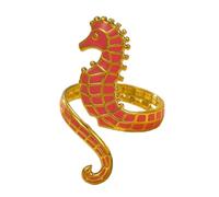 YIZITU Eleganti anelli in lega con cavalluccio marino con dettaglio a goccia di olio, ideali per i consumatori cercano gioielli personalizzati unici cavallucci marini, Misura unica, come descritto