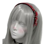 YIZITU Hot Girl Punk Incrocia La Fascia Per La Testa In Pelle Cerchio Per I Cosplay Unisex Unisex Accessori Capelli