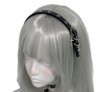 YIZITU Hot Girl Punk Incrocia La Fascia Per La Testa In Pelle Cerchio Per I Cosplay Unisex Unisex Accessori Capelli