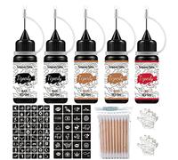 YIZITU Jagua Gel Kit Temporaneo Per Donne Uomini Bambini Forniture Kit Completo 3 Colori 5 Bottiglie Unisex Temporaneo Set Bambini