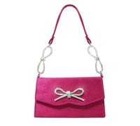 YIZITU Lussuosa borsa alla francese con fiocco e strass, borsa alla moda per una cena alla francese, borsa dal design carino ed elegante, D, One Size