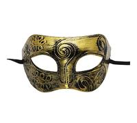 YIZITU Metallic Masquerade Half Face Vintage Eye Cosplay Costume Halloween Eye Death Dress Up Accessori