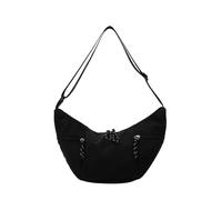 YIZITU Mezzaluna Borsa Piccola Imbracature Crossbody Bag Con Mezza Luna Forma Alla Moda Fionde Luna Borse Slouchy Dumpling Borse Crossbody Per Le Donne Slouchy Dumpling, Nero , One Size