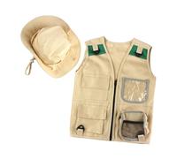 YIZITU Outdoor Dress Up & Pretend Play Costumi Lavabile Bambini Vest Hat Per Ragazzi Ragazze Outdoor Adventure Camping Gear Costume