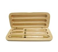 YIZITU Penna a sfera in legno riempita calligrafia fontana con punta in metallo Gift Box Set per studenti Set di penne in legno di acero
