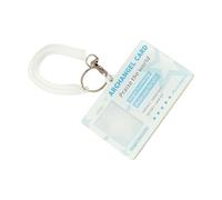 YIZITU Porta carte in acrilico con design ala d'angelo per foto da 1 pollice con pratico cordino e portachiavi portatile porta carte accessorio per badge