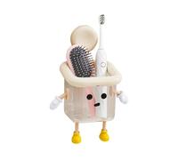 YIZITU Porta dello Spazzolino da Denti con Tela Dono con Tazza Aspirazione per Bagno per Bagno.