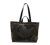YIZITU Pratica borsa a tracolla in PVC per il trasporto essenziale di grande capacità borse sotto le ascelle borsa per la borsa alla moda da città donna alla moda borsa a tracolla studentessa, Nero