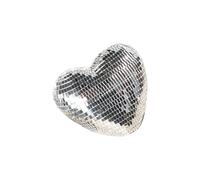 YIZITU Scintillante forma di cuore discoteca palla notturna lampada LED ornamento per feste di ballo e festival di San Valentino regalo a forma di cuore luce notturna