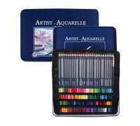 YIZITU Set di matite colorate ad acquerello con custodia in metallo matita colorata con pennello fine Artista Forniture artistiche per schizzi Colorazione Matite di colori morbidi