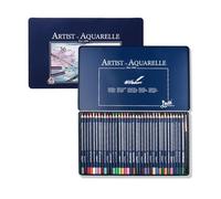 YIZITU Set di matite colorate ad acquerello con custodia in metallo matita colorata con pennello fine Artista Forniture artistiche per schizzi Colorazione Matite di colori morbidi