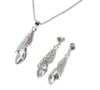 YIZITU Set Gioielli Asimmetrici Collana Con Ciondoli E Orecchini Struttura In Lega Adatta Per Abbinare Abiti Per Lo Styling Collana A Goccia Con