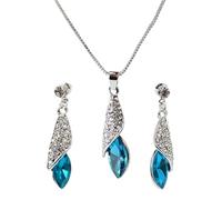 YIZITU Set Gioielli Asimmetrici Collana Con Ciondoli E Orecchini Struttura In Lega Adatta Per Abbinare Abiti Per Lo Styling Collana A Goccia Con