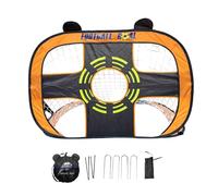 YIZITU Set Porte da Allenamento per Calcio Flessibile Comprendente 5 Distretti Pratica Corrente Continua Assemblaggio Uso Interno Esterno Rete da Calcio Bambini Resistente alle