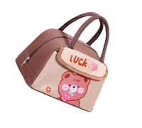 YIZITU Spacious Thermals Lunch Bag Cartoon Pattern Oxfords Materials Food Container for Camping Travel Daily Use Lovely Cartoon Lunch Bag